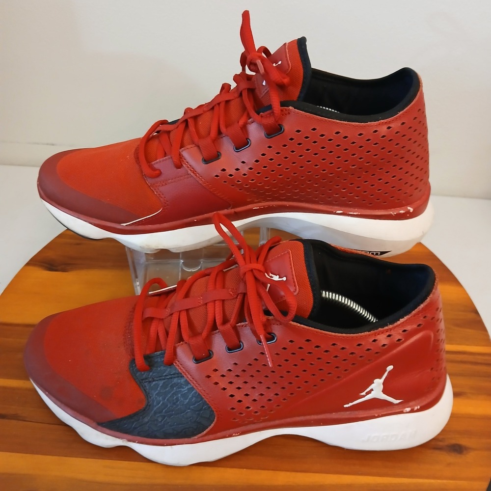 Nike Air Jordan Flow Trainer Mens 13 Red Shoes Sneakers 833969-601
